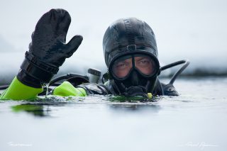  Under ice diving at Tignes